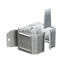 Держатель трубы 76х102 (на дерево) Оцинкованный Без цвета