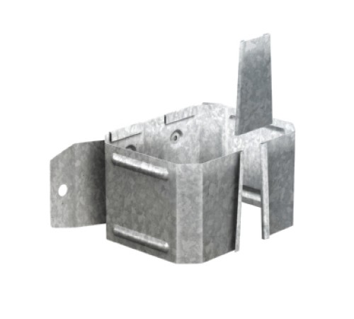 Держатель трубы 76х102 (на дерево) Оцинкованный Без цвета