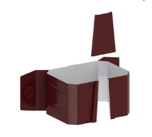 Держатель трубы 76х102 (на дерево) Пластизол RAL8017