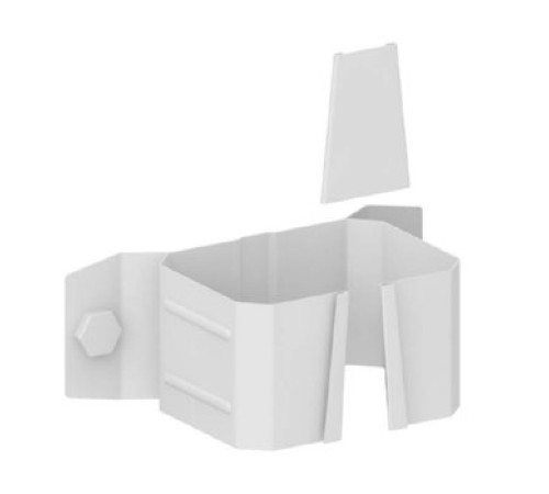 Держатель трубы 76х102 (на дерево) Пластизол RAL9010