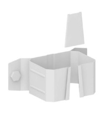 Держатель трубы 76х102 (на дерево) Полиэстер RAL9003