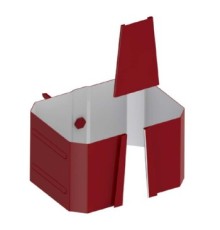 Держатель трубы 76х102 (на кирпич) Полиэстер RAL3011