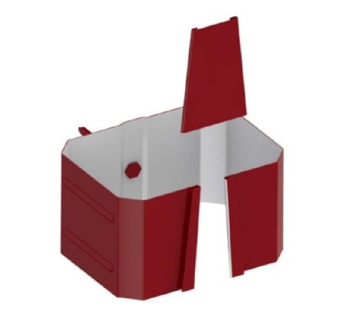 Держатель трубы 76х102 (на кирпич) Полиэстер RAL3011