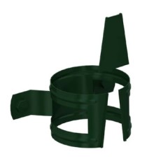 Держатель трубы D100 (на дерево) Пластизол двухсторонний RAL6005