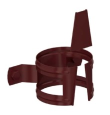 Держатель трубы D100 (на дерево) Пластизол двухсторонний RAL8017