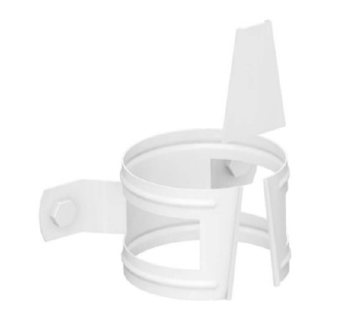 Держатель трубы D100 (на дерево) Пластизол двухсторонний RAL9010