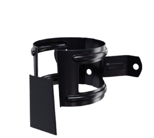 Держатель трубы D100 (на дерево) Пурман двусторонний RAL9005