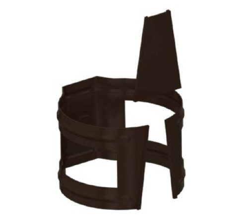 Держатель трубы D100 (на кирпич) Пластизол двухсторонний RR32