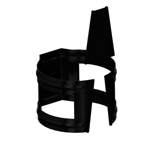 Держатель трубы D100 (на кирпич) Пурман двусторонний RAL9005