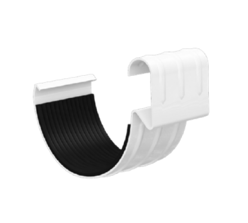 Соединитель желоба D125 Пластизол двухсторонний RAL9010