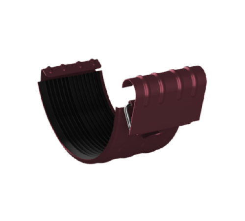 Соединитель желоба D150 Пластизол двухсторонний RAL3005