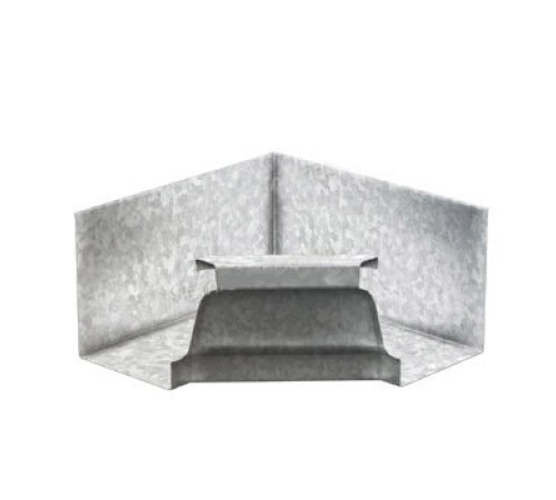 Угол желоба внутренний 120х86 Оцинкованный Без цвета