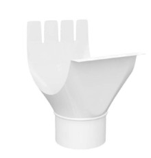 Воронка выпускная D125/90 GS Высокопрочный полиэстер двусторонний RAL9010