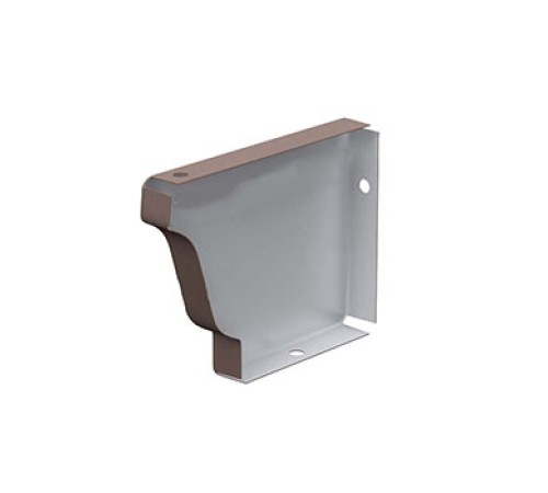 Заглушка желоба 120х86 левая Полиэстер RAL8017