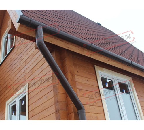 Хомут трубы ПВХ коричневый RR 32