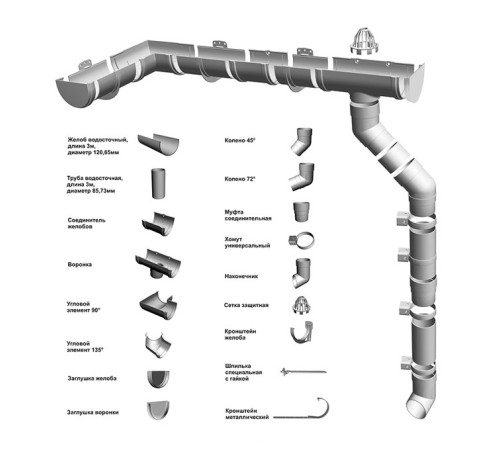 Кронштейн желоба slider ПВХ белый