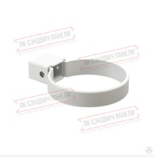 Хомут трубы Kliker ПВХ Premium белый