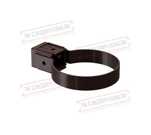 Хомут трубы Kliker ПВХ Premium шоколадный инд.упак. RAL 8017