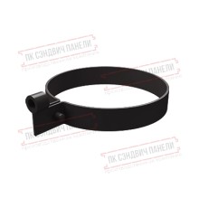 Хомут трубы ПВХ коричневый RR 32