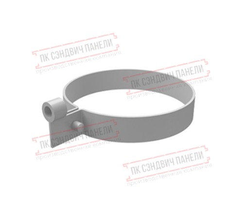 Хомут трубы ПВХ белый