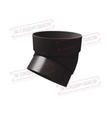 Колено трубы 45 град. ПВХ коричневое RR 32