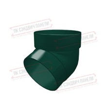 Колено трубы 67 град. ПВХ зелёный RAL 6005