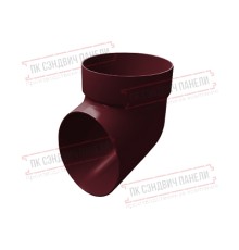 Колено сливное ПВХ бордо RAL 3005