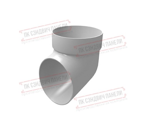 Колено сливное ПВХ белое