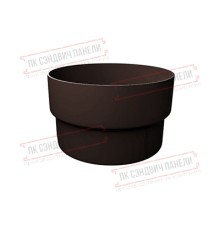 Муфта трубы соединительная ПВХ шоколадная RAL 8017
