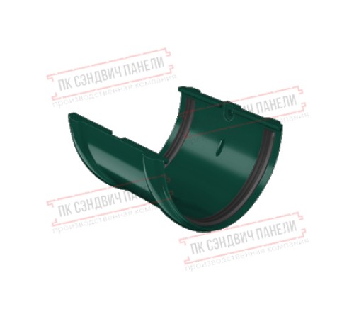 Соединитель желобов ПВХ зелёный RAL 6005