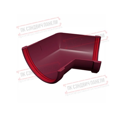 Угол желоба 135 град. универсальный ПВХ бордо RAL 3005