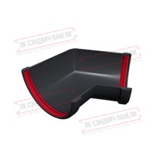 Угол желоба 135 град. универсальный ПВХ графит RAL 7024