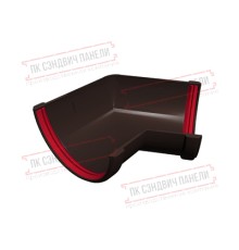 Угол желоба 135 град. универ. ПВХ шоколадный RAL 8017