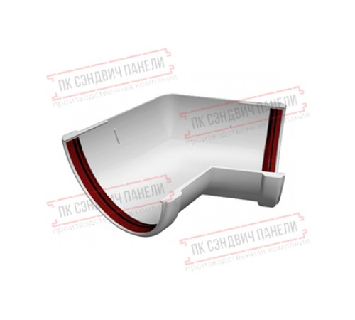 Угол желоба 135 град. универсальный ПВХ белый