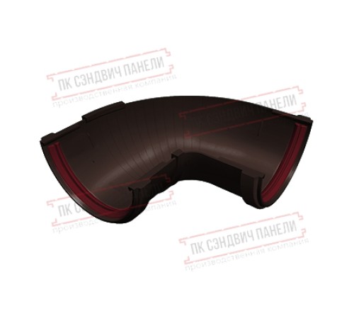 Угол желоба составной 90-150 град. ПВХ шоколадный RAL 8017