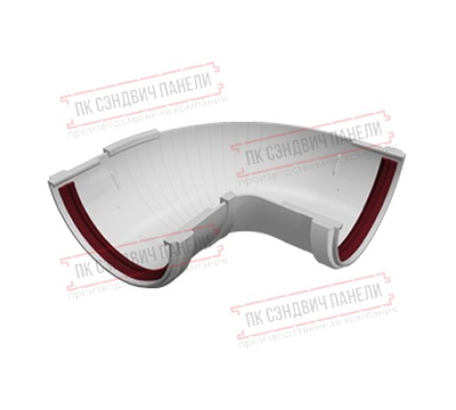 Угол желоба составной 90-150 град. ПВХ белый