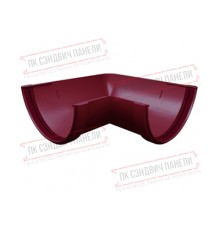 Угол желоба 90 град. универсальный ПВХ бордо RAL 3005