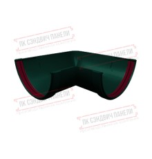 Угол желоба 90 град. универсальный ПВХ зелёный RAL 6005