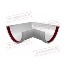 Угол желоба 90 град. универсальный ПВХ белый