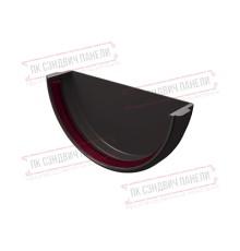 Заглушка желоба универсальная ПВХ коричневая RR 32