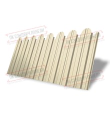 Профнастил фигурный С10 - 0,45 Окрас - Б, RAL 1015 светлая слоновая кость.