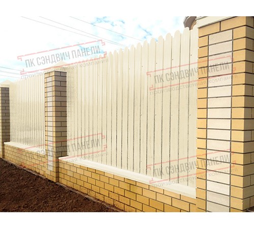 Профнастил фигурный С10 - 0,45 Окрас - А, ПЭ- с пленкой RAL 1015 светлая слоновая кость.
