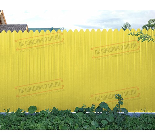 Профнастил фигурный С10 - 0,45 Окрас - Б, с пленкой RAL 1018.