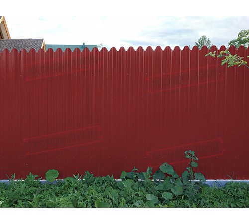 Профнастил фигурный С10 - 0,5 Окрас - Б, Satin RAL 3011.