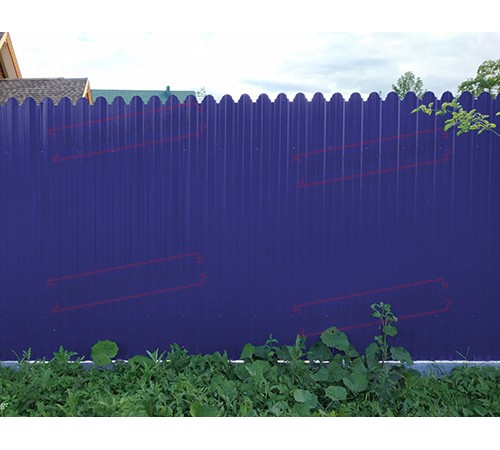 Профнастил фигурный С10 - 0,45 Окрас - Б, RAL 5002 ультрамариново-синий.