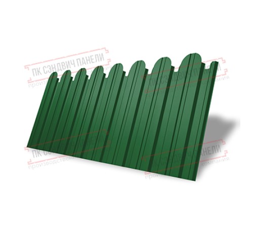 Профнастил фигурный С10 - 0,45 Окрас - Б, RAL 6002 лиственно-зеленый.
