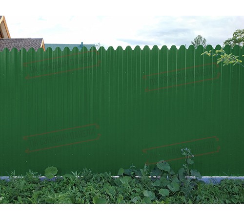 Профнастил фигурный С10 - 0,45 Окрас - Б, RAL 6002 лиственно-зеленый.