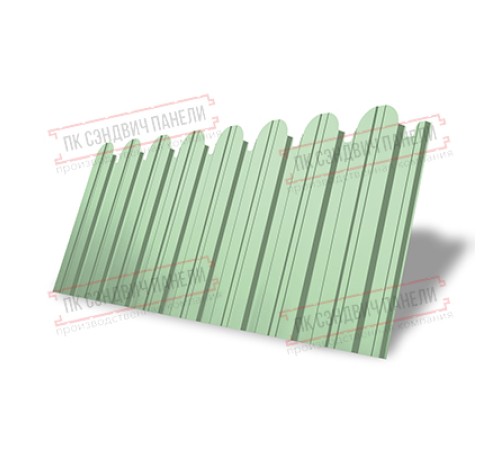 Профнастил фигурный С10 - 0,45 Окрас - А, ПЭ- с пленкой RAL 6019.