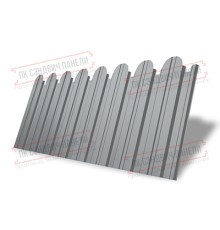 Профнастил фигурный С10 - 0,4 Окрас - Б, с пленкой RAL 7004 сигнальный серый.