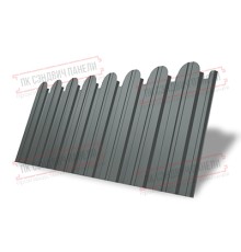 Профнастил фигурный С10 - 0,45 Окрас - А, ПЭ- с пленкой RAL 7005 мышино-серый.